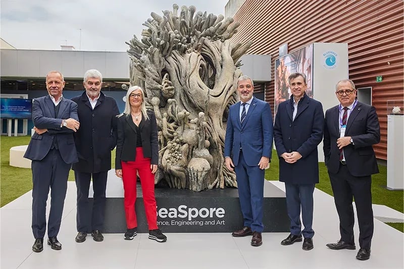 The Bluewave Alliance, powered by ISDIN, presents the SeaSpore project that combines technology and art to regenerate marine life in the Mediterranean Sea